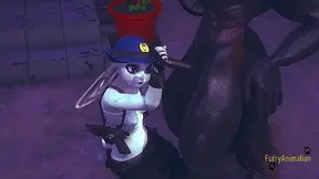 Judy Hopps Steamy Furry Encounter: Hands and Mouth Take Center Stage