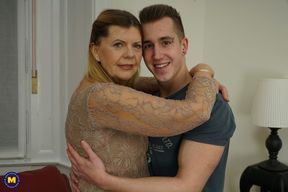 Granny Constance having sex with cute boy