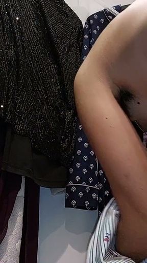 Amateur wife trying on clothes. hairy pussy, sexy brunette, big ass, sexy clothes, panties, socks, shorts, pantyhose   Clip 1