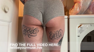 Desperately Peeing Panties While Doing Laundry Up Close POV