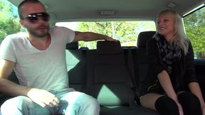 sexy blonde katy rose waiting for bus but she gets unexpected proposal. she agree so lets to watch how kate rose fuck
