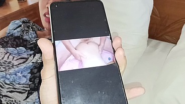 I watched my own porn and fingered myself trough my panties but then sucked my step daddies dick and ate his cum