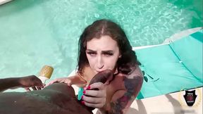 Thick Tattooed Nympho Avalon Mi Takes Rome Major'_s BBC By The Pool!