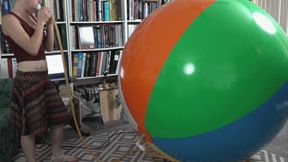 Teagan Continues the Giant Beachball Experiment (MP4 - 1080p)