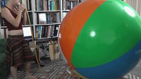 Teagan Continues the Giant Beachball Experiment (MP4 - 1080p)