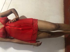 wife with hot nightdress And hard fucking