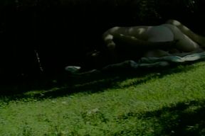 Busty slut gets a facial after a hot outdoor fuck