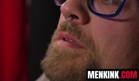 Two men edge Jay Austin with a vibrator and deny his release