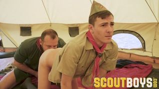 ScoutBoys - Watch this hot hairy DILF seducing in tent