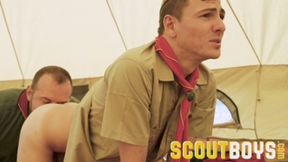 ScoutBoys - Watch this hot hairy DILF seducing in tent