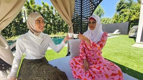 Two Girlfriends From The Middle East In Hijab Have Sex Breaking Moral Foundations