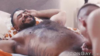 Draven Navarro catches his stepson Dylan Hayes stroking and gives him a rough daddy fuck