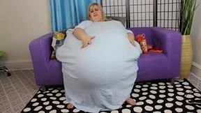 SSBBW Feedee Ivy Davenport Eats Until She Pops Explodes