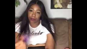 thick Redbone supermodel on FaceTime showing photos pussy print