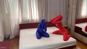 RED AND BLUE ZENTAI GIRLS - MOV Mobile Version