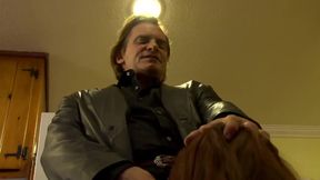 Nasty redhead takes a huge cock in her pussy