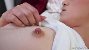 Kristy Black Stuffs Her Pierced Pussy with Massive Toy