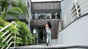 Please Don't Stop! - Brunette with Small Tits Gets Intense Pussy Licking in Bathtub