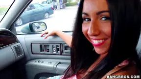 Seductive Stephani Moretti Tempts Him Into Car Sex With Her Amazing Blow Job