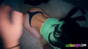 Post-Workout Sex, Cum on My Thong (iPhone Video)