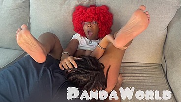 Redhead Squirts Pussy Eating Fingering Bald Ebony Clown Ass Slut Facial