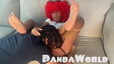 Redhead Squirts Pussy Eating Fingering Bald Ebony Clown Ass Slut Facial
