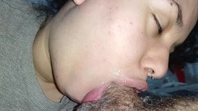 WET CLOSE UP, Naughty slut shaking her delicious throat hard and fast