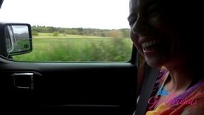 Vacation with a pornstar! Summer Vixen in Hawaii on the road and sucking cock public