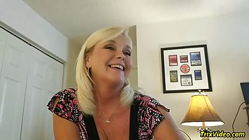 Ms Paris Rose is a mature, blonde woman who likes to suck cock and eat cum