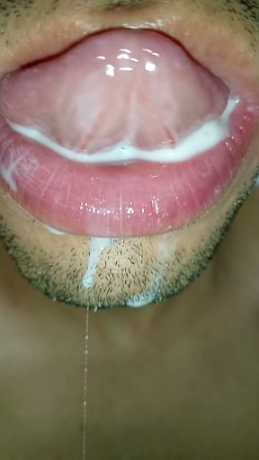 Cum in my mouth, play with your cum, and swallow it, sexy, femboy, trans, gay naughty, tongue, sloopy, six pack&hellip;   Clip 1