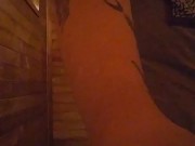 One of my first public strip & clothes destruction vids in my local park public bathroom in broad da