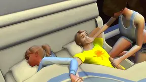 Hidden Blowjob Leads to Intense 3D Threesome with Alien Teen & Huge-Cock Creampie Bukkake