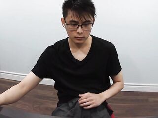 cute oriental chap caught on cam