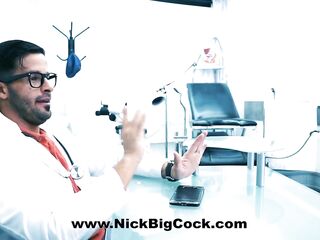 Porn video in the office of a fake gynecologist who enjoys screwing a woman with a big ass