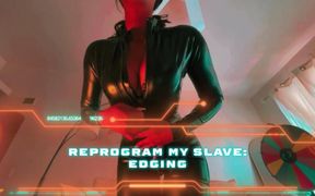 Reprogram my slave: Edging 4 Ebony Mistress in Latex ⚡️