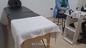 An anal rectal exam performed by a real doctor.