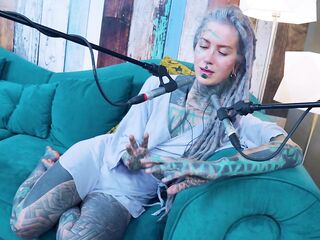 I talk about Z - zeal - ASMR podcast SFW talking rock slim beauty dreadlocks tattoo model inked angel
