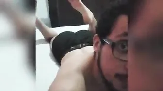 Amateur crossdresser gets a wedgie in submissive BDSM play