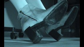 Squeezed by her well worn booties until climax - Cam 3