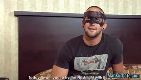 Beefy Striper Shows Off While Wanking In Hot Gay Porn Clip