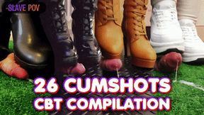 CBT Cumshots Compilation 2! (Slave POV and Front Version) - Tamystarly - Cock Balls Crush Trample, CBT, Bootjob, Trampling, Shoejob, Stomping