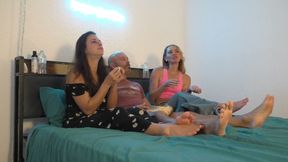 Double Feature Movie Night Handjob with Kody Evans &amp; Indica Jane