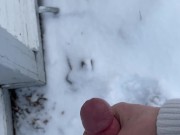 Eddie De Luca Cum’s In Snow