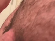 Young Hairy 23yo Puertorican with small dick unloading his creamy semen
