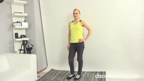 Czech blonde fucks photographer at casting