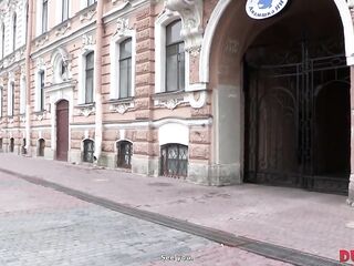 Gorgeous cutie lured into sex with experienced porn agent