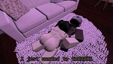 Asian domina rides black cock in animated Roblox parody
