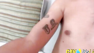 Latino showing off his big cock
