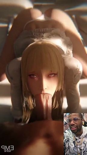 Lili Deepthroating a Gooner Cock Like She Fucking Means It