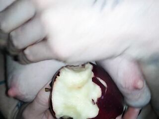 Apples, Food Fetish FTM With Teasing and Teat Play, Quiet